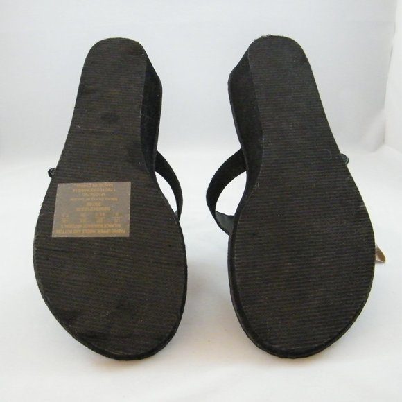 Black Thong Sandal Size 9 Studio S Microfiber - Picture 9 of 10
